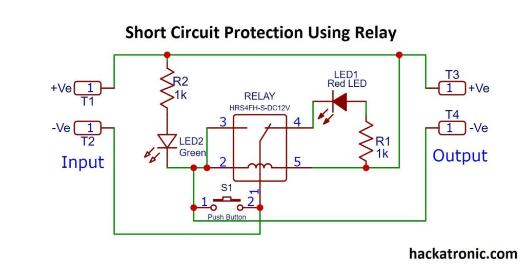 Short Circuit Protection Using Relay
