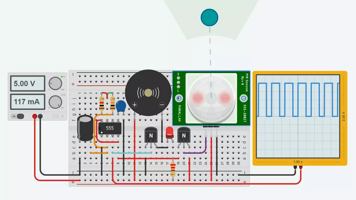 Pir Motion Sensor Circuit With 555 Timer Ic