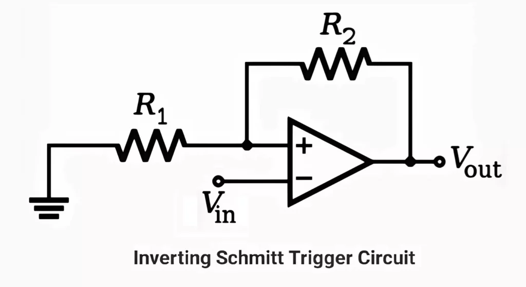 Inverting Schmitt trigger circuit