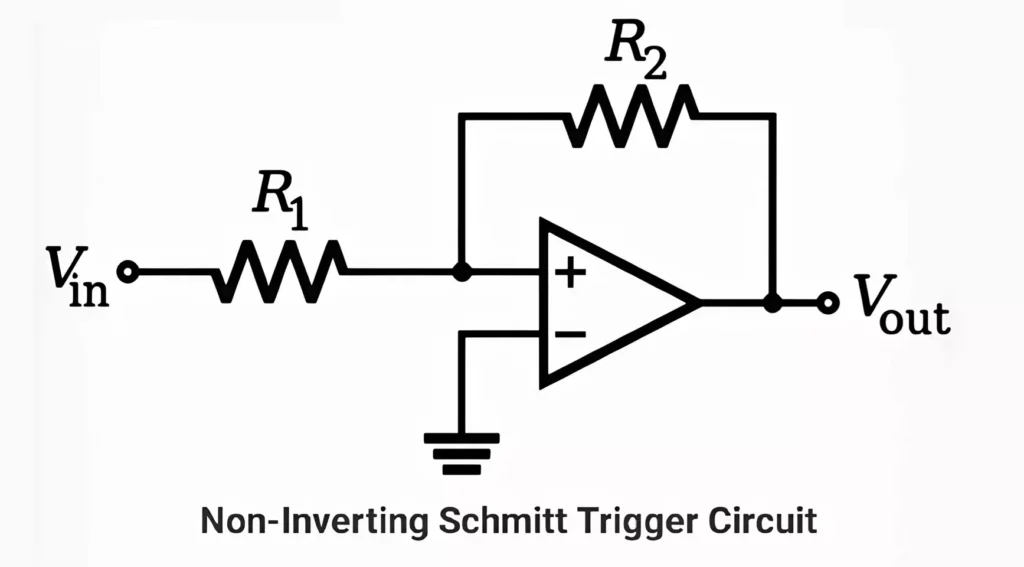 Non inverting Schmitt trigger circuit