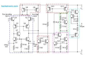 OP AMP IC 741 Pin Diagram, Working and Applications