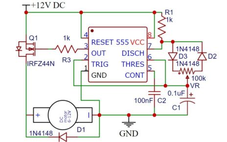 PWM motor speed control circuit