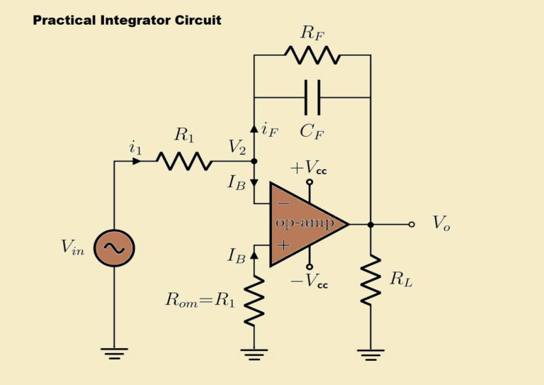 OP AMP integrator » OP-AMP tutorial Hackatronic