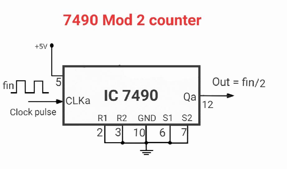7490 mod 2 counter 