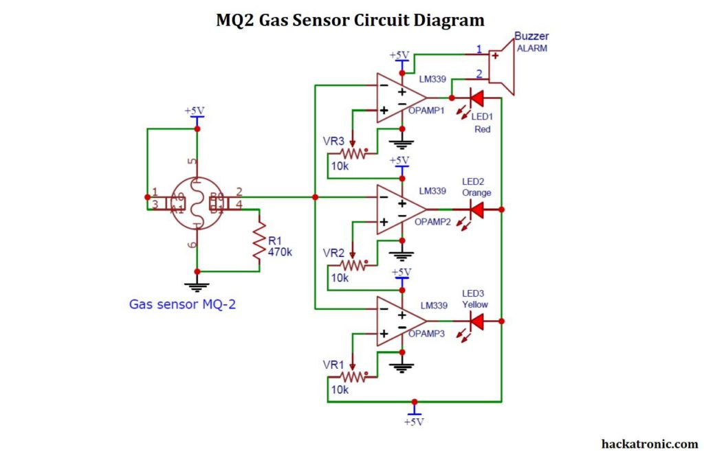 Mq2 gas sensor circuit diagram