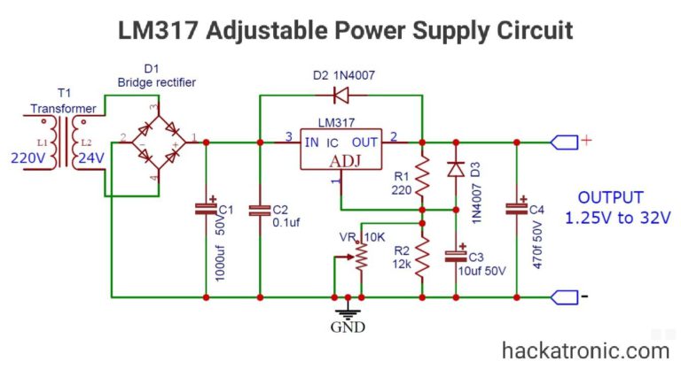 Lm317 pinout » Hackatronic