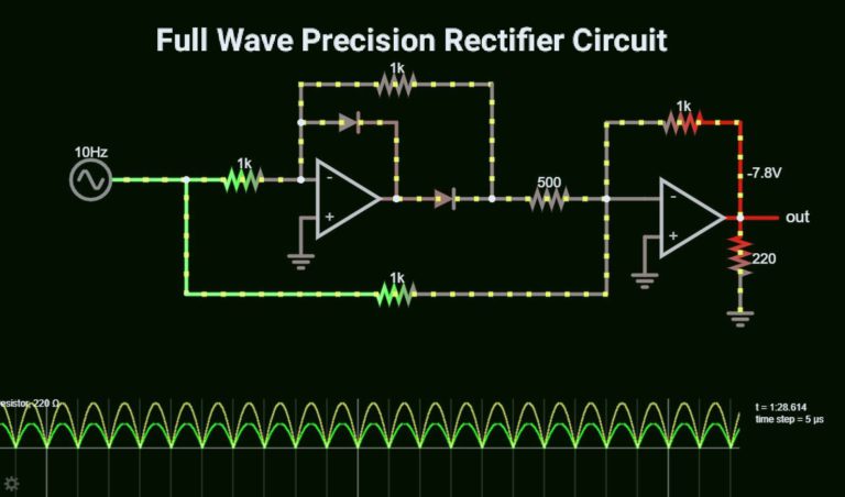 precision-rectifier-circuit-using-opamp-working-and-applications