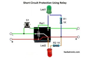 Short Circuit Protection Using Relay For Batteries » Electronics project