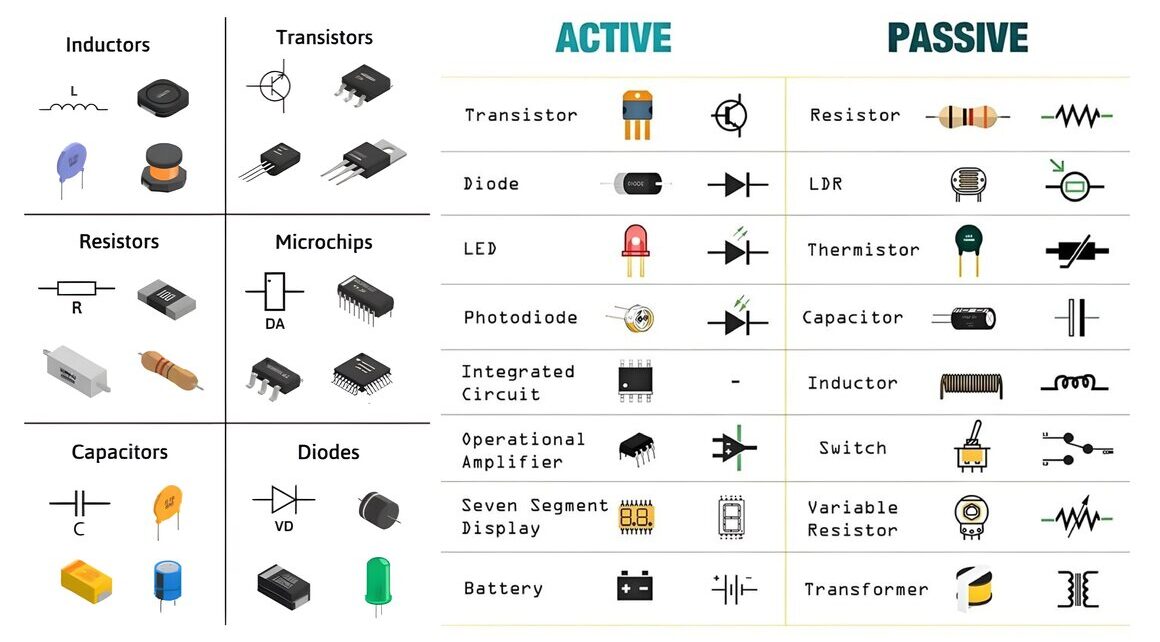 Difference Between Active and Passive Electronic Components