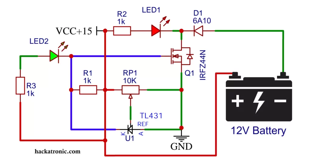 12V Auto Cut Off Battery Charger Circuit