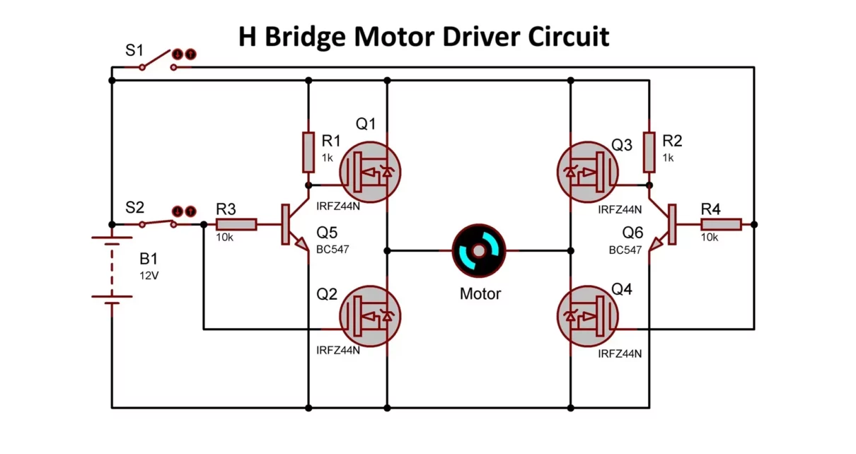 H Bridge Motor Driver Circuit