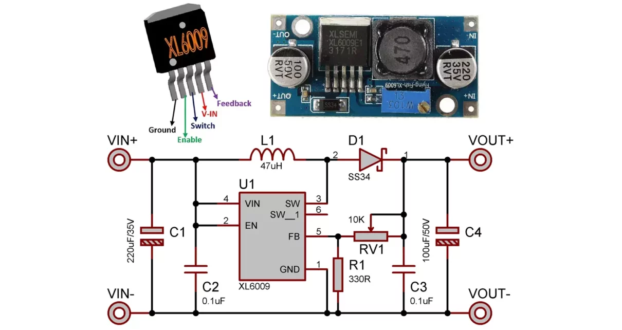 XL6009 boost converter circuit design » Hackatronic