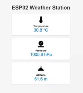 ESP32 Weather Station with BMP280 Sensor