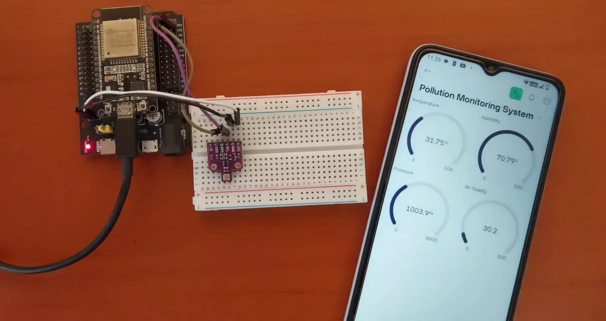 Air Quality Monitoring System Project with ESP32 & BME680 Sensor