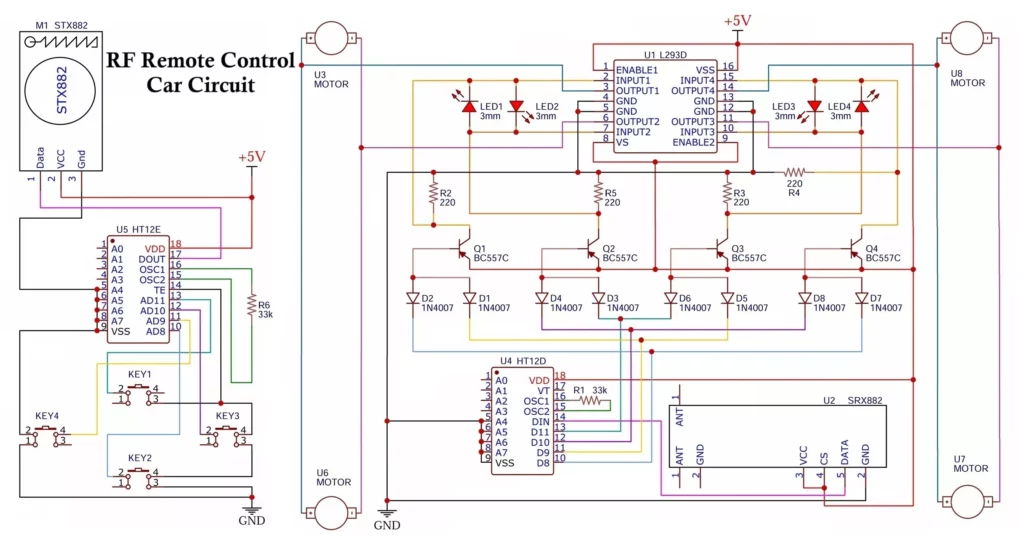 Remote Control Car Circuit