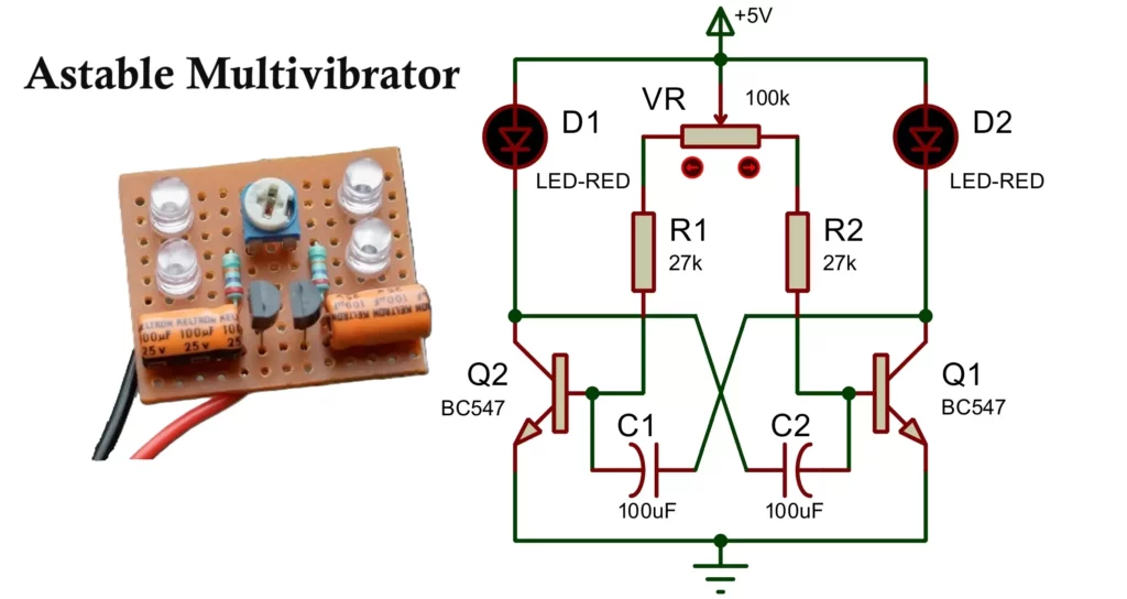 Astable Multivibrator Circuit