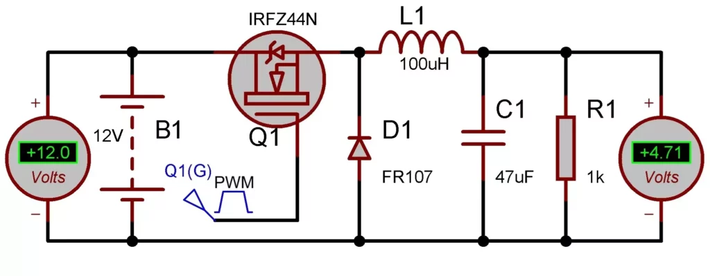 DC-DC Buck Converter Circuit Diagram