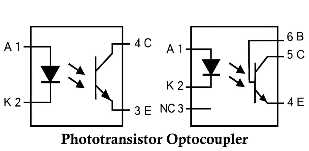 Phototransistor Optocoupler Optoisolator Photocoupler
