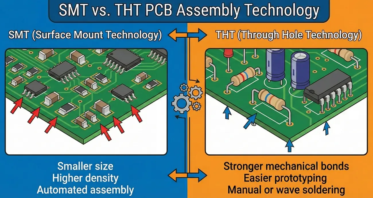 Surface Mount vs Through Hole PCB Assembly Technology