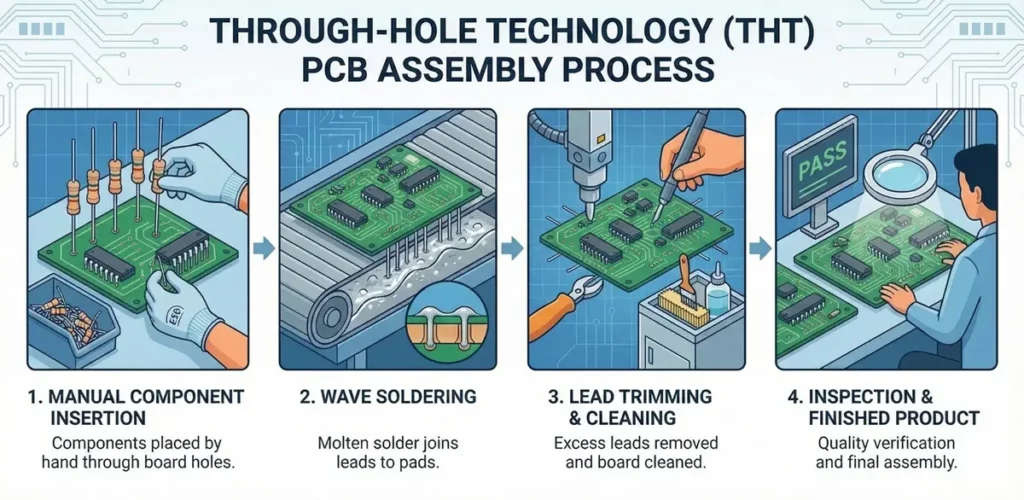THT Through Hole PCB Assembly Technology