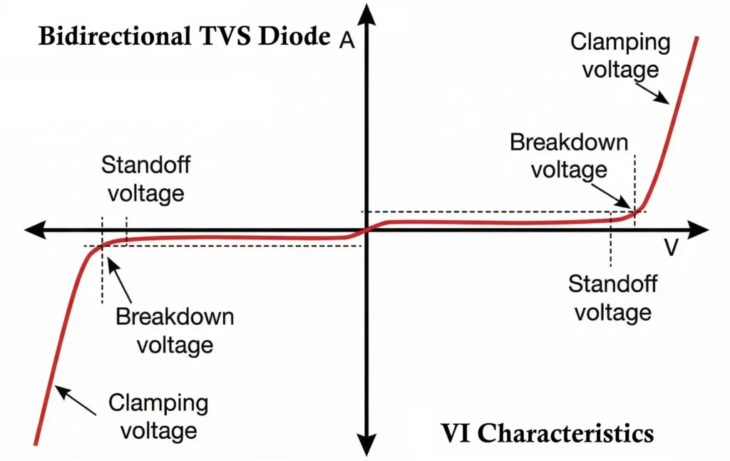 VI Characteristics of TVS Diode
