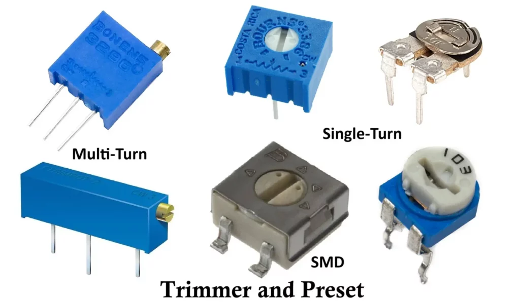 Types of Trimmer Resistors