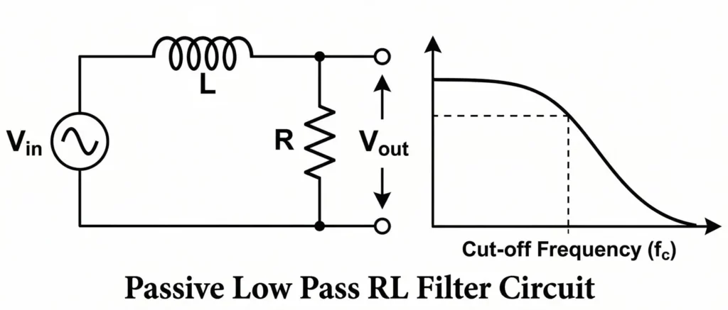 Low Pass RL Filter Circuit